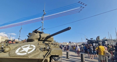 Diaporama: les célébrations des 80 ans de la Libération de Marseille sur le Vieux Port