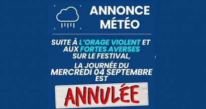 Suite aux orages, la première journée du Delta Festival est annulée